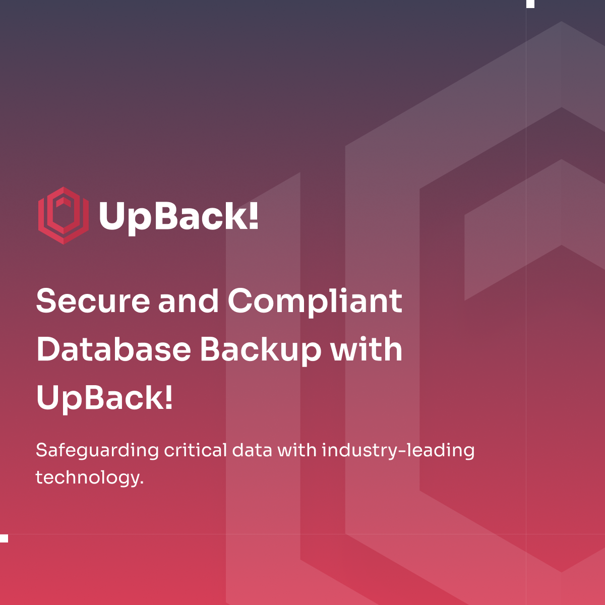 Secure and Compliant Database Backup with UpBack!